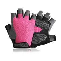 Profesional gimnasio Fitness transpirable antideslizante mujeres hombres medio dedo verano pesca ciclismo guantes sin dedos mujer bicicleta - details 2