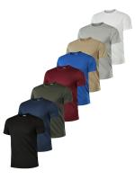 Camisetas de manga corta para hombre, paquete de 8, tejido de poliéster 100%, transpirable y de secado rápido, ajuste regular, colores sólidos para fitness y running, básicos de primavera/verano - 130 g/m2 - details 0