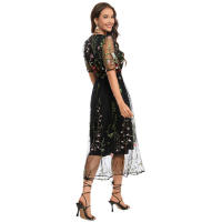 2025 primavera y verano nueva ropa de mujer de gran tamaño vestido de encaje bordado moda y comodidad de las mujeres de verano - details 5
