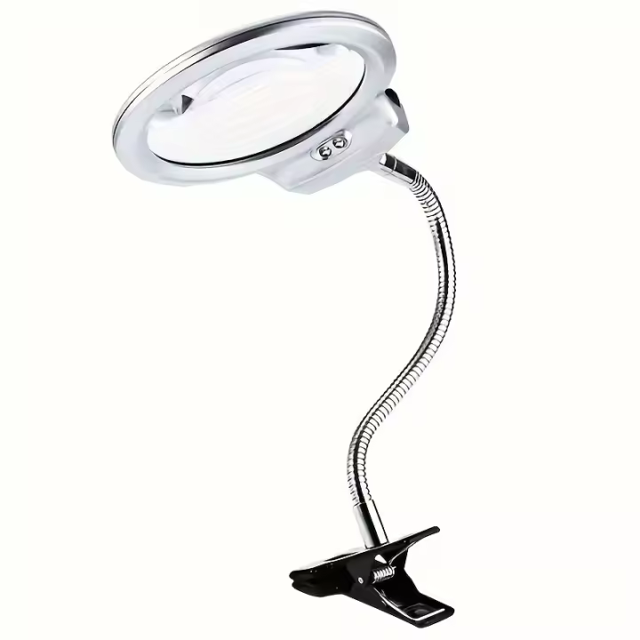 Lupa de Magnificación con Hilo Clip-on Luces LED Brillantes Ideal para Joyería, Mapas, Periódicos, Documentos, Monedas, Sellos Papelería y Artesanía - 1