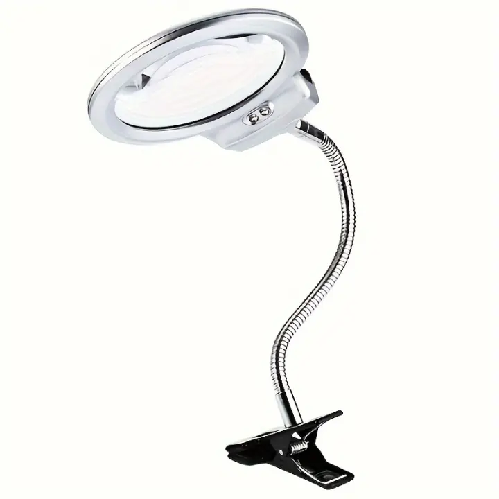 Lupa de Magnificación con Hilo Clip-on Luces LED Brillantes Ideal para Joyería, Mapas, Periódicos, Documentos, Monedas, Sellos Papelería y Artesanía - 1