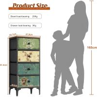 Cómoda, Cómoda para Dormitorio, Unidad de Almacenamiento, Armario con 12 cajones de Tela, Muebles de Dormitorio, cómoda para Cocina, Oficina, Pasillo, Estilo rústico - details 37