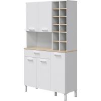 0F9940A - Alacena de Cocina, aparador Comedor, recibidor, Mueble Auxiliar 4 Puertas + 1 Cajon y Estante Interior - details 32