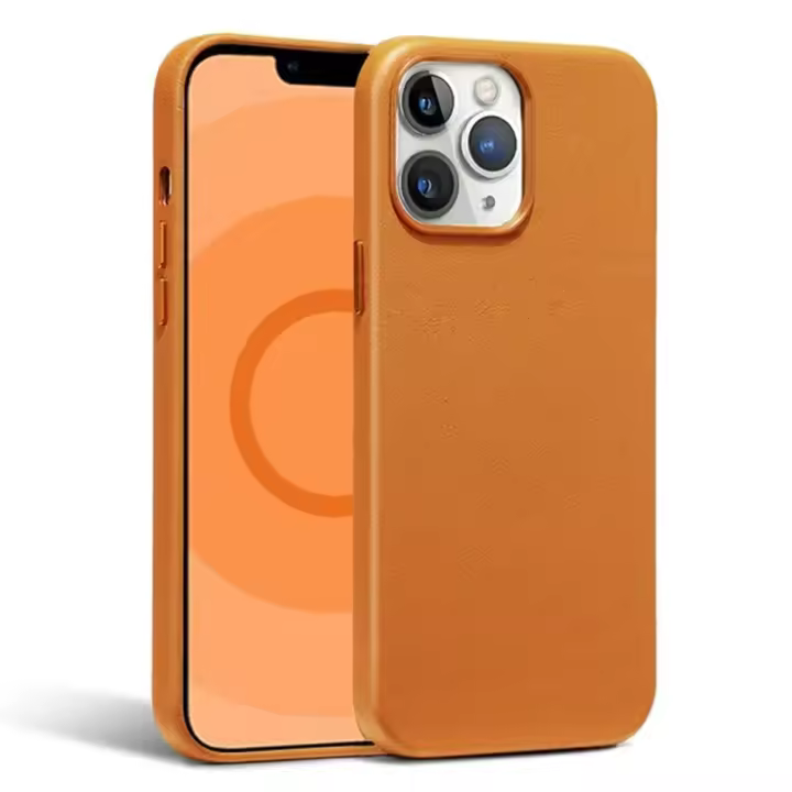 Animación de cuero de lujo para Magsafe funda de carga inalámbrica magnética para iPhone 16 15 14 13 Pro Max Mini Plus cubierta a prueba de golpes - 1