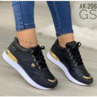 Zapatillas de deporte de malla para mujer, zapatos planos con cordones, transpirables, cómodos, para correr al aire libre, caminar, cómodos y a la moda - details 1