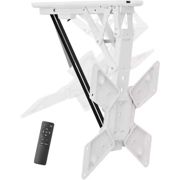 Soporte de Techo motorizado con Mando a Distancia para TV y Pantalla Plana de 23-55 Pulgadas (58 cm - 140 cm), VESA, Color Blanco - 1