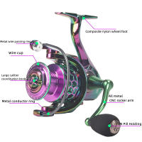 Carrete de Pesca Multicolor de Acero Inoxidable Capacidad de 30Kg Esencial para Días de Pesca - details 1
