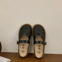 Nuevos Zapatos de Ballet Mary Jane Diseño de Red de Pesca Hueca con Correa - details 5