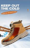 Botas de seguridad para el trabajo para hombre y mujer, zapatos de seguridad protectores impermeables para otoño e invierno, zapatos de trabajo ligeros con punta de acero, talla 47 48 - details 3