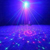 ESHINY Remote R&G Laser 24 Patterns Projector Effect Light Blue Led Bar DJ Dance Shop Holiday Disco Family Party Show T122D3 - details 17