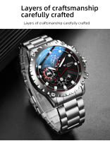 Reloj de cuarzo resistente al agua, reloj de moda luminoso original de acero inoxidable que no se decolora para hombres - details 13