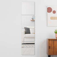 Pegatinas de pared de espejo extraíbles, láminas acrílicas flexibles, azulejos, espejos sin cristal, 1 piezas - details 17