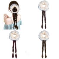 Diademas de encaje azul para mujer, coleteros de estilo coreano, peluca trenzada de boxeo elástica esponjosa - details 1