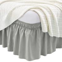 Falda de cama elástica con volantes, cubierta suave y cómoda, resistente a la decoloración, Protector de cama sin superficie - details 6