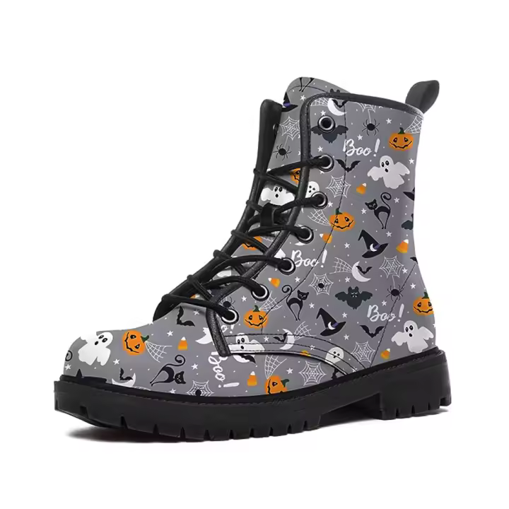 Pantalones cortos de Halloween para mujer, estilo británico, europeo y americano, estampado de dibujos animados, talla grande, otoño e invierno - 1