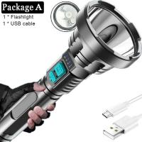 Linterna LED de Alta Potencia Recargable ABS, Batería de Litio, Brillo Blanco de 1,410lm, Impermeable, Portátil, Múltiples Componentes de Luz para el Hogar y al Aire Libre - details 1