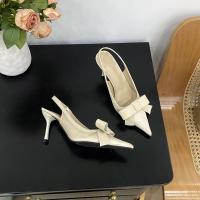 Stiletto tacones altos bolsa francesa cabeza sandalias zapatos de hadas nuevo temperamento arco puntiagudo solo zapatos - details 31