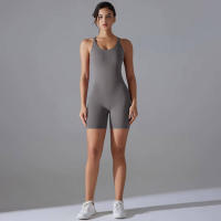 Hamidou-Conjunto de Yoga con espalda descubierta para mujer, Body de Fitness de alta elasticidad, ropa de gimnasio deportiva, Top corto de Fitness, Shockpro - details 37