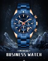 Reloj de cuarzo de negocios de oro de lujo para hombre, reloj de pulsera de acero inoxidable multifunción resistente al agua, regalo del Día del Padre para papá - details 0