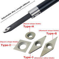 Herramienta de torno rotativo de madera con cortador de inserción de carburo, mango de aleación de aluminio para tornear herramientas de carpintería - details 4