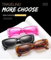 Gafas de sol cuadradas negras para mujer, gafas de sol rectangulares pequeñas, espejo transparente graduado para mujer - details 0