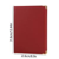 Carpeta de acuerdo A4 de cuero PU, protector sin inserciones, cubierta de certificado y diploma, bordes reforzados multifuncionales - details 0