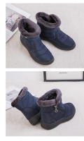 Nieve de gran tamaño para mujer, zapatos de algodón con forro polar, ots cálidos impermeables de corte medio - details 13