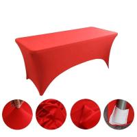 Manteles de Lycra de 6 pies, cubiertas de mesa de cumpleaños de hotel de boda de alta elasticidad para plegables de 4 pies, 5 pies, 6 pies y 8 pies - details 5