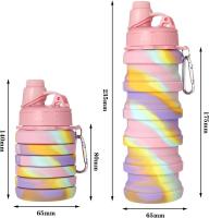 Botella de Agua Plegable de Silicona para Niños 500ml Ideal para Escuela, Viajes, Deportes, Camping - details 1