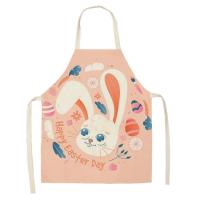 Delantal de lino con estampado Floral para adultos y niños, delantal de dibujos animados de plantas, accesorios de cocina para el hogar - details 3