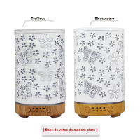 Humidificador de aire ultrasónico, difusor de aromaterapia de aceites esenciales, mariposa hueca con atomizador de luz LED de co - details 11