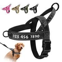 Arnés de nailon personalizado para perros, chaleco reflectante sin lágrimas para perros medianos y grandes, suministros de entrenamiento para pastor alemán - details 1