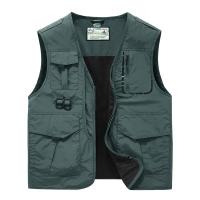 Nuevo Chaleco Funcional para Hombre Corte Holgado, Talla Grande, Ropa de Trabajo Fina, Fotos con Múltiples Bolsillos, Pesca, Chaleco al Aire Libre - details 1