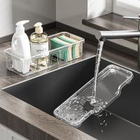 Partición desmontable para fregadero de cocina, estante de esponja de secado rápido, a prueba de humedad, autodrenante, organizador para fregadero de cocina - details 8