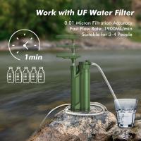 Bomba de filtro de ósmosis portátil, sistema de purificación de agua para exteriores, equipo de supervivencia para acampar, senderismo, viajes, emergencia - details 4