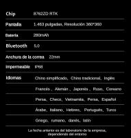 Reloj Inteligente Hombres Mujeres, Smartwatch Redondo de 1.463