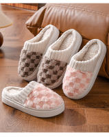 Interior y exterior hogar piso de madera otoño e invierno pantalones cálidos zapatillas de algodón. - details 1