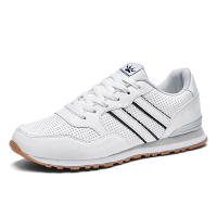 Zapatillas de deporte de cuero para hombre, zapatos deportivos informales para exteriores, antideslizantes, transpirables, cómodos para caminar - details 24