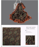 BYSIFA Pañuelo de Seda Largo Diseño Floral de Moda Cubierta de Playa de Verano Protector Solar - details 5