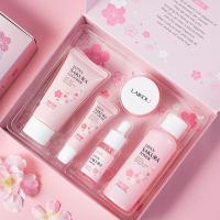 5/3 piezas/set Sakura sets de cuidado de la piel Suero Tónico Limpiador Protector solar Crema para ojos Regalo Producto de cuidado facial - details 12