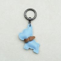 Precioso llavero de Bulldog Francés, Animal, perro, cachorro, colgador de perro de cuero PU, colgante de bolso de Bulldog de dibujos animados a la moda para mujer - details 14