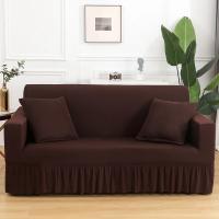 Fundas de sofá elástica de alta elasticidad con falda, Protector de muebles fácil de ajustar, Seersucker，Funda de sofá - details 9
