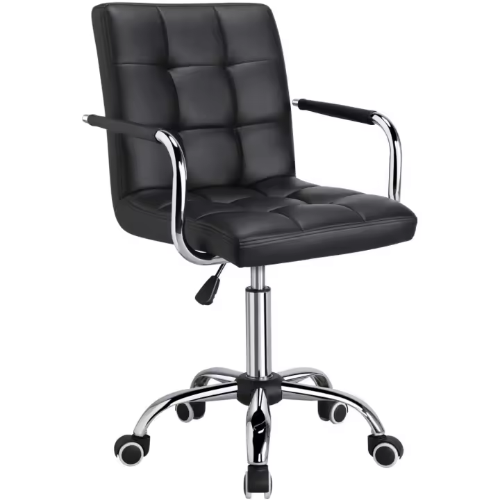 Silla de Oficina Ergonómica con Respaldar Negro Organización y Muebles para el Hogar - 1