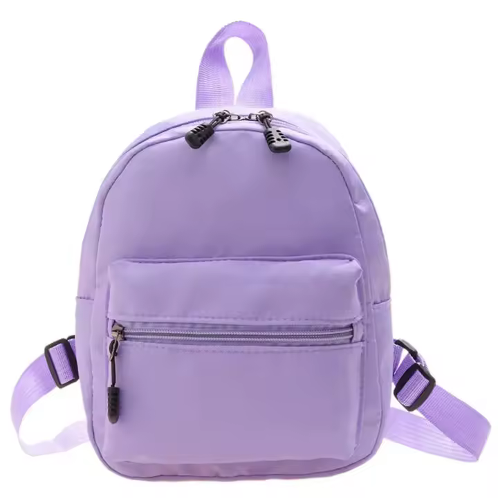 Mochila holográfica de nailon coreano para mujer, bolsa escolar pequeña informal de Color sólido, bolsa de viaje para adolescentes, bolsa escolar para estudiantes - 1