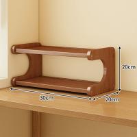 Estante de almacenamiento de escritorio de 2/3 niveles, soporte de mesa de madera compacto que ahorra espacio, estantería de escritorio multifuncional fácil de montar - details 12