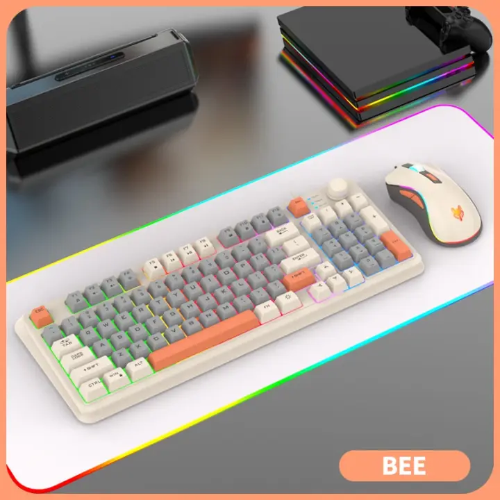K820 USB juego con cable teclado ratón conjunto iluminado escritorio/portátil hogar Oficina teclado masculino femenino - 1