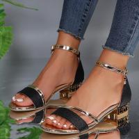 Sandalias de tacón bajo de verano para mujer, zapatos de moda. - details 1