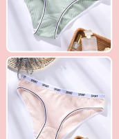 Ropa Interior de Algodón para Mujer, Cómoda Cintura, Baja Lencería de Color Sólido, Bragas Sexys, Moda de Verano, 3 Piezas - details 14