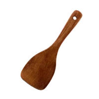 Espátula plana de mango largo para freír, utensilio de madera para cocinar arroz, hecha a mano, utensilios de cocina - details 7