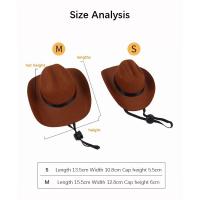 Sombrero de Cowboy de Alta Calidad Ajustable Interior, Cómodo para Mascotas - details 1